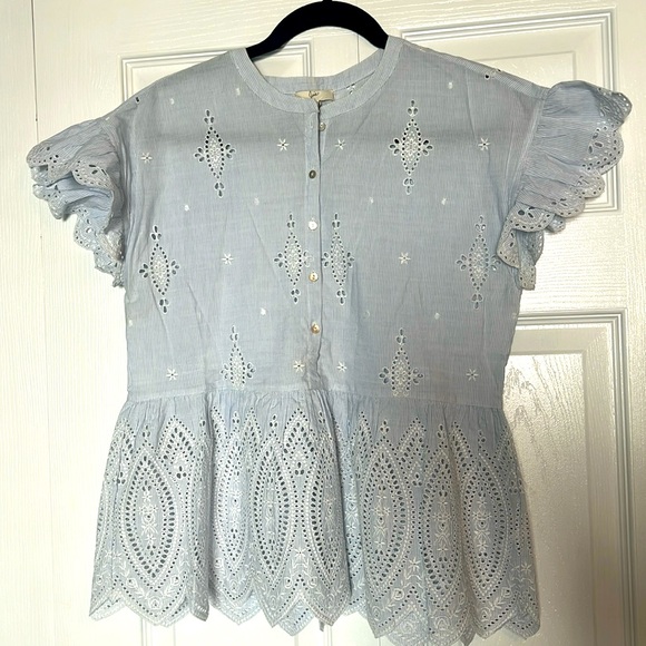 Joie Embroidered Lace Top - Picture 1 of 12